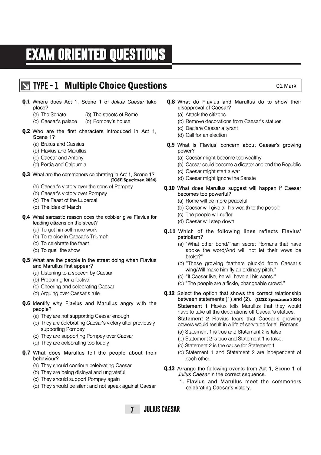 ICSE Literature in English (Paper 2) Class 9 Exam Book | Quick Theory, Exam Pattern Questions & Sample Papers | As per Latest ICSE Syllabus | Que Bee 2nd Edition - Image 9